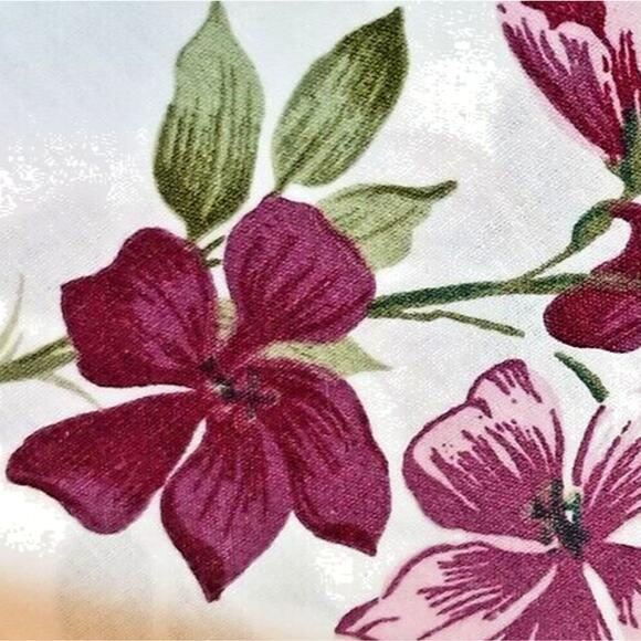 2 Bed Pillow Cases VIOLETS Floral French Country Cottage Farm Romantic VINTAGE - Picture 4 of 15